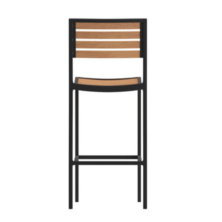 Aubreonna Commercial Grade IndoorOutdoor All-Weather Patio Barstool with Footrest