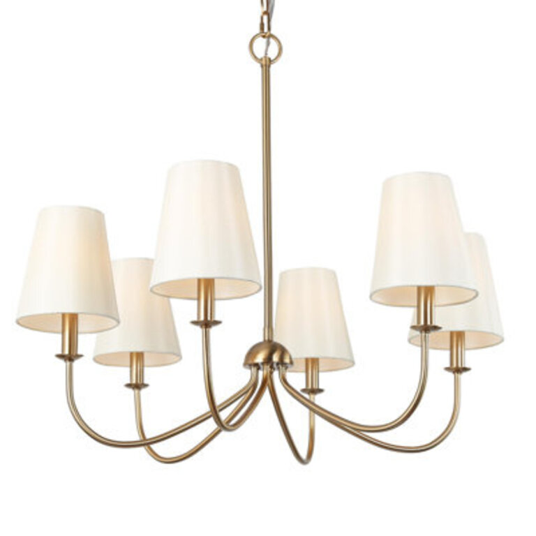 Abbiney 6-Light Dimmable Candle Style Chandelier with Adjustable Height