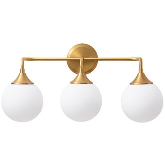 Romale Dimmable Bathroom Vanity Light with 59in Milk Opal Glass Globe Shade