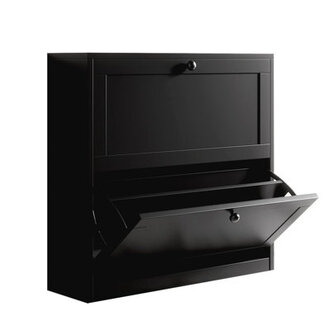 Whalan Shoe Storage Cabinet with 2 Flip Drawers