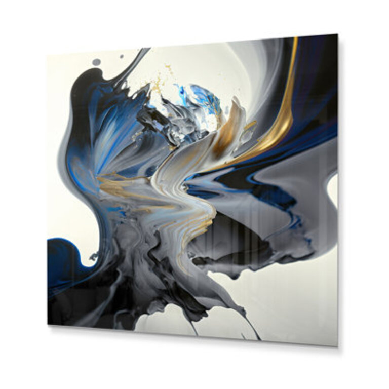 Bright Blue Smooth Abstract I - Metal Wall Decor