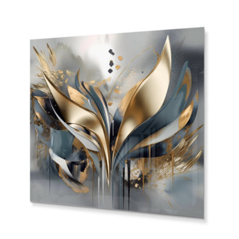 Abstract Shapes and Lines IV Metal Wall Art