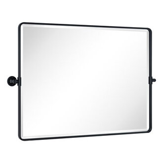 Woodvale Metal Framed Beveled Pivoting Wall Mirror