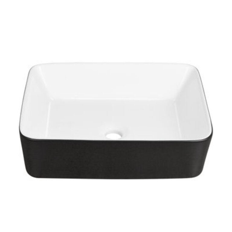 DeerValley Ally 19 x 15 Vitreous China Rectangular Bathroom Sink Vessel Sink