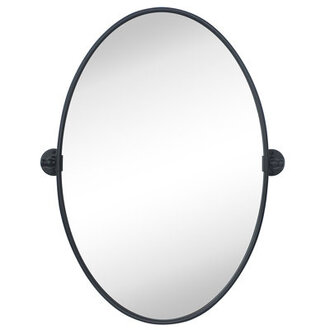 Luecinda Shatterproof Oval Metal Framed Wall Mirror