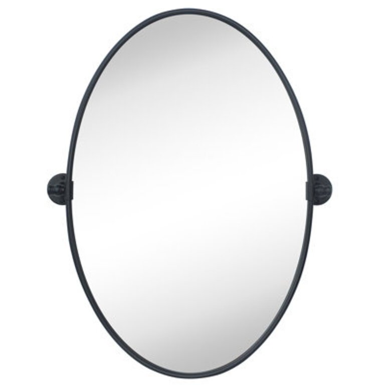 Luecinda Shatterproof Oval Metal Framed Wall Mirror