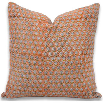 Floral Linen IndoorOutdoor Pillow Cover