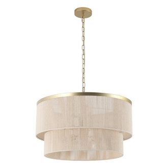 24 6-Light Dimmable Drum Chandelier