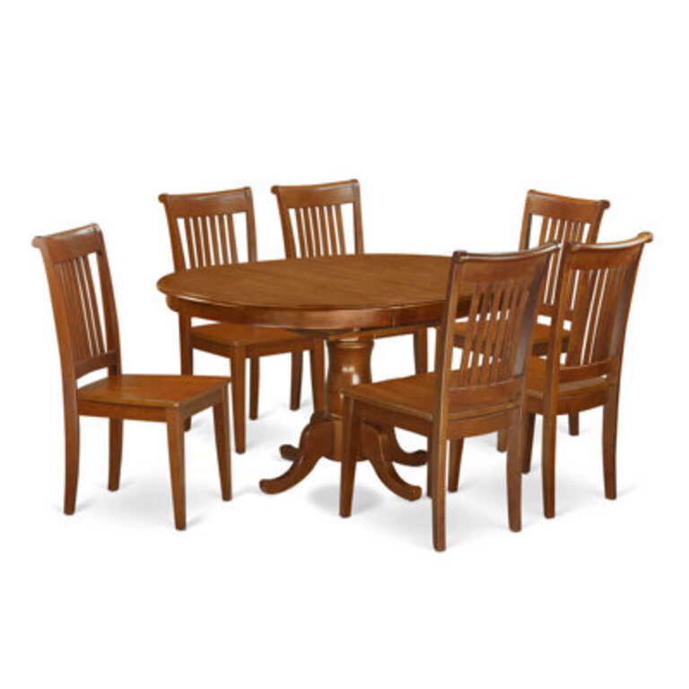 Lawanda 6 - Person Solid Wood Top Four Leg Dining Set