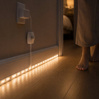 5ft Motion Activated Strip Light Plug-in Night Light with Timer 2700K