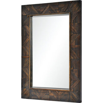 Aldrich Wood Flat Wall Mirror
