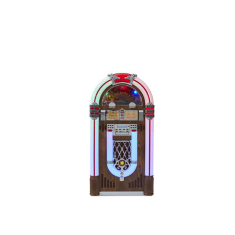 Arkrocket Saturn V Full Size Jukebox Vinyl Record Player Bluetooth USB SD CD Player Radio Turntable