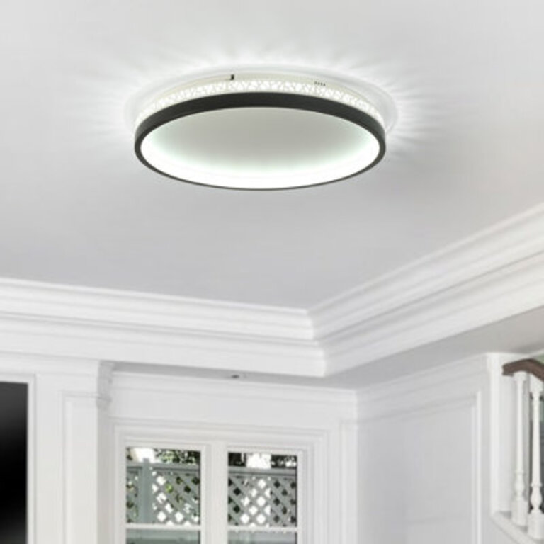 Deontee Modern Dimmable LED Flush Mount Ceiling Light with Remote Control