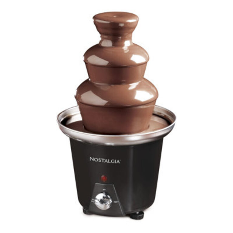Nostalgia 24-Ounce Chocolate Fondue Fountain 15-Pound Capacity Easy To Assemble 3 Tiers Perfect For Nacho Cheese BBQ Sauce Ranch Liqueuers