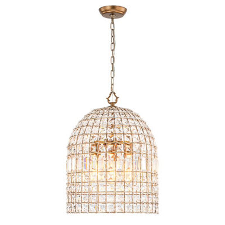 Vintage 3 - Light Cage Crystal Pendant Light