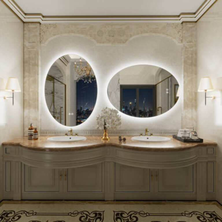 Wayfair Basics UL Certified LED Anti-Fog Tempered Glass Oval BathroomVanity Mirror