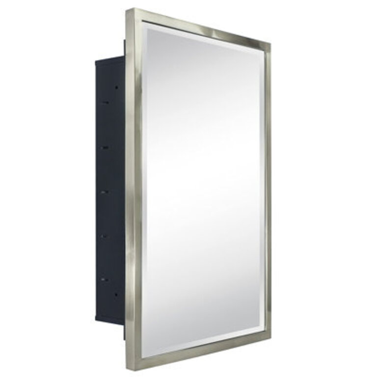 Haddison Recessed Framed Medicine Cabinet with Mirror and Adjustable Shelves