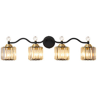 Emilion Dimmable Bathroom Vanity Light With Crystal Shade