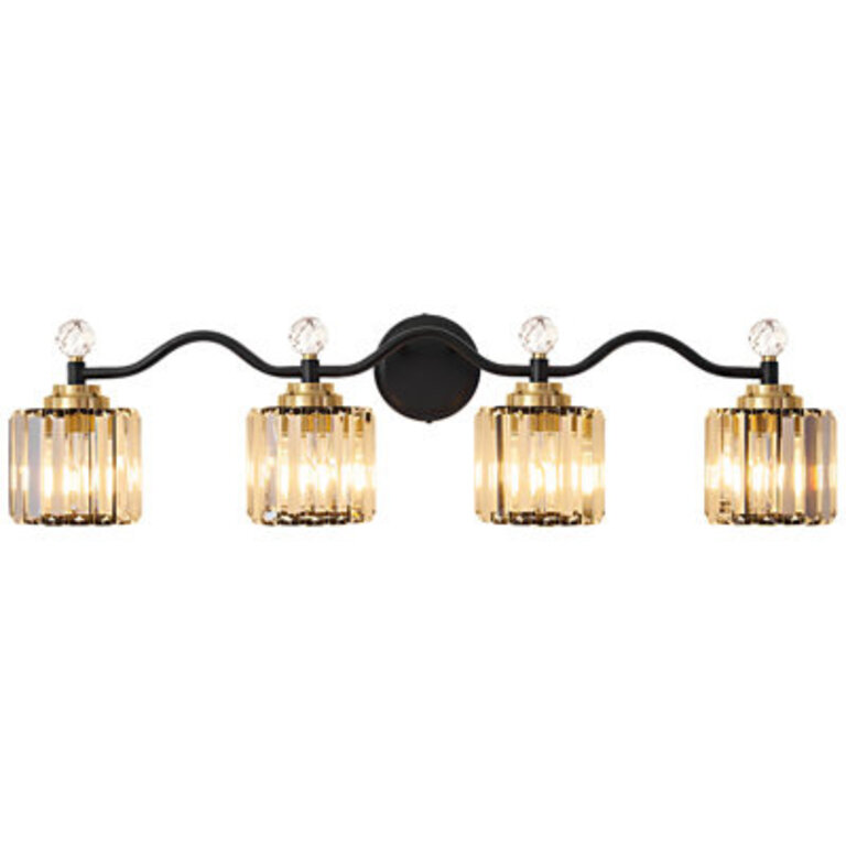Emilion Dimmable Bathroom Vanity Light With Crystal Shade