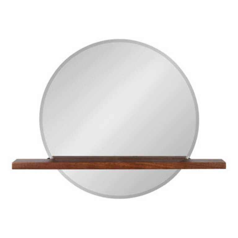 Rose Round Mirror with Shelves