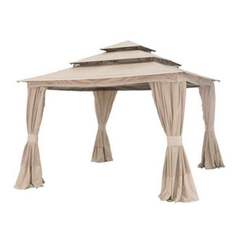 Garden Winds Beige Fabric Replacement Canopy for Gazebo