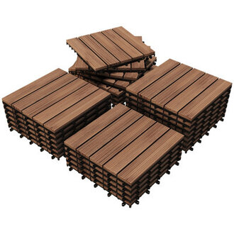 12 x 12 Solid Wood Interlocking Deck Tile