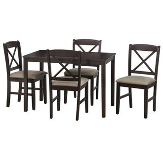 Scarlett 4 - Person Solid Wood Solid Wood Top Four Leg Dining Set
