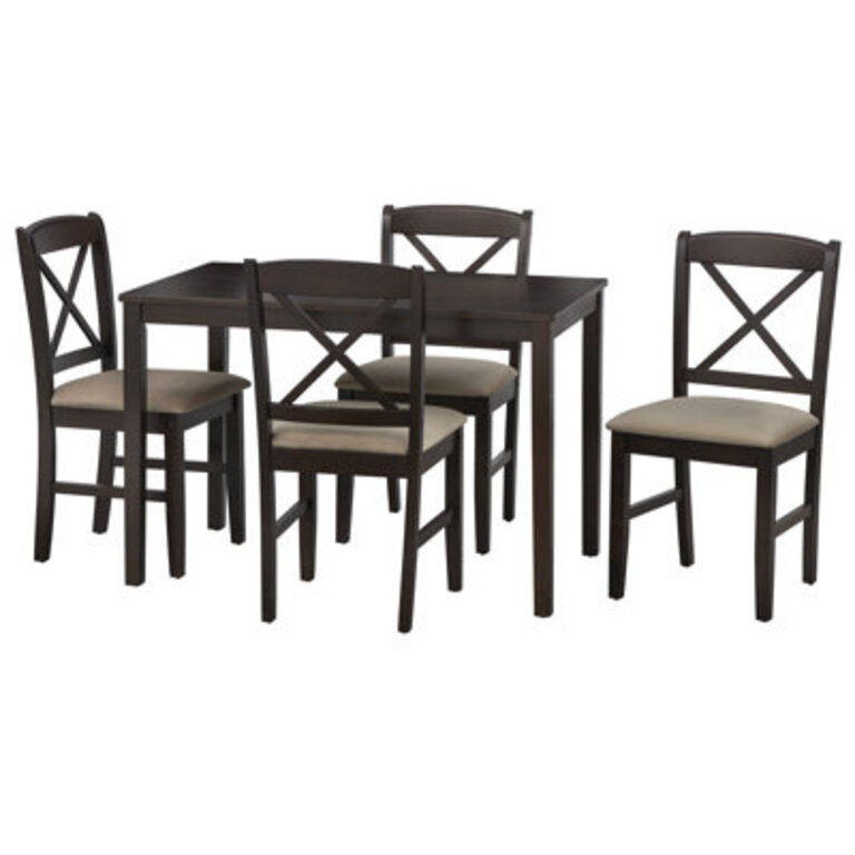 Scarlett 4 - Person Solid Wood Solid Wood Top Four Leg Dining Set