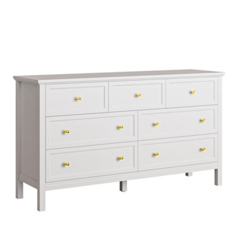 Dezmand Porter 7 Drawer Dresser Modern Dresser With Gold Handles