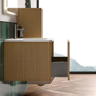 Hannemarie Wall Mounted Single Bathroom Vanity with Top with Overflow Pre-Assembled