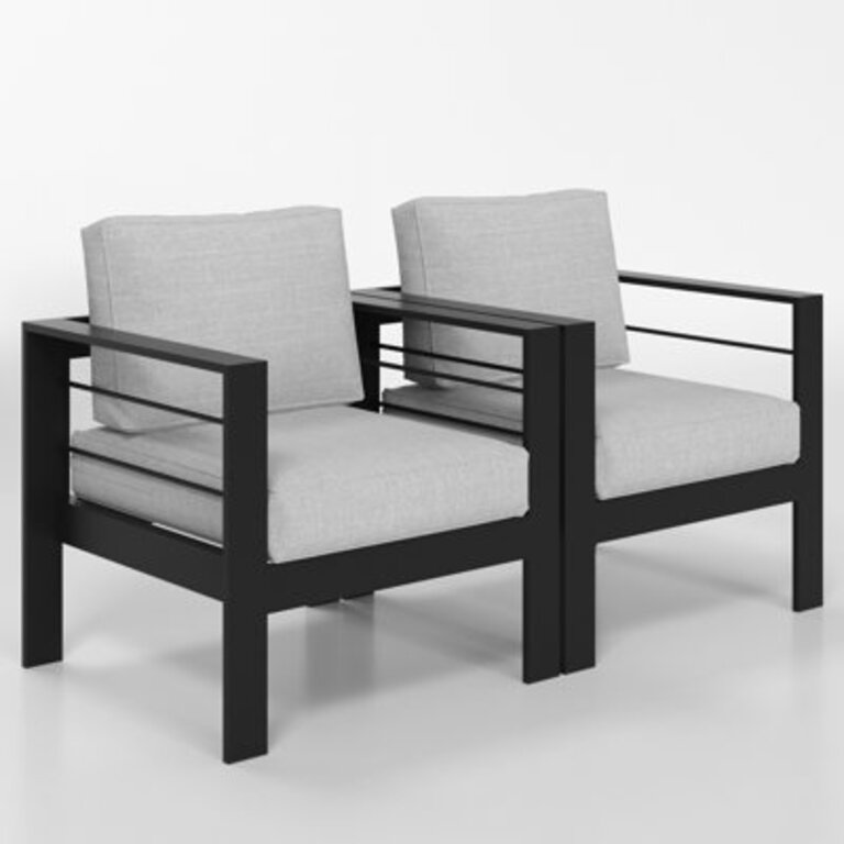 2 Piece Patio Aluminum Chair