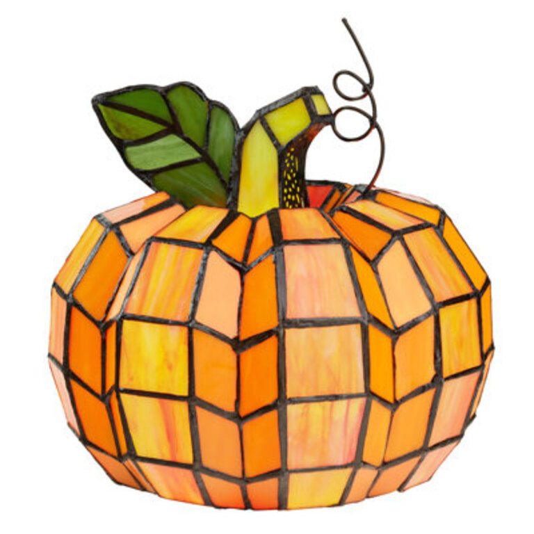 Crew Park Patch the Pumpkin 9H Stained Glass Accent Light