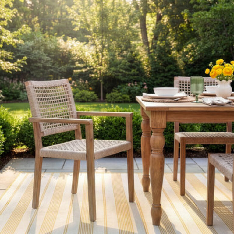 Fleur Eucalyptus and Rope Outdoor Dining Armchair