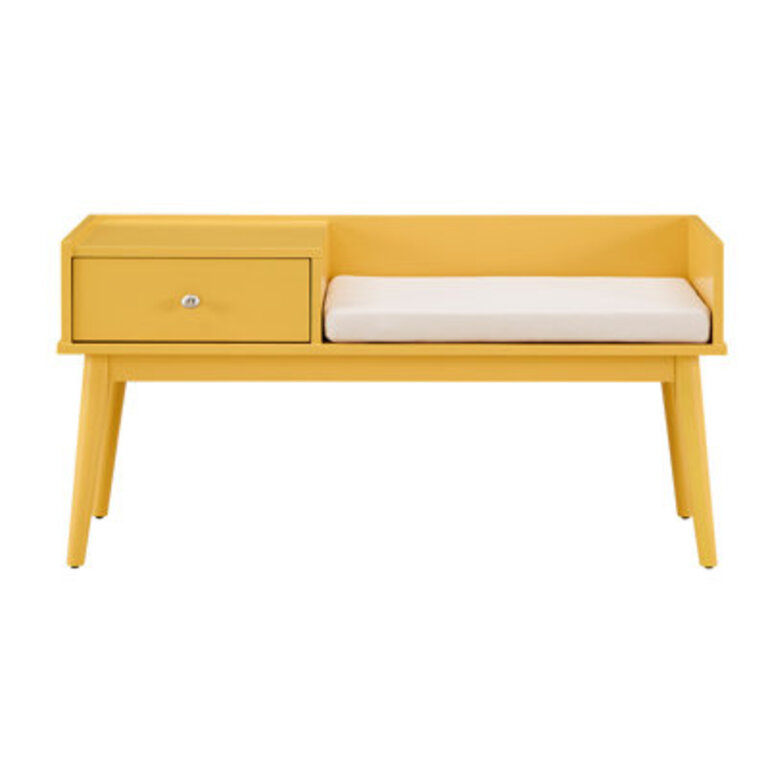 Hartnett Linen Upholstered Storage Bench