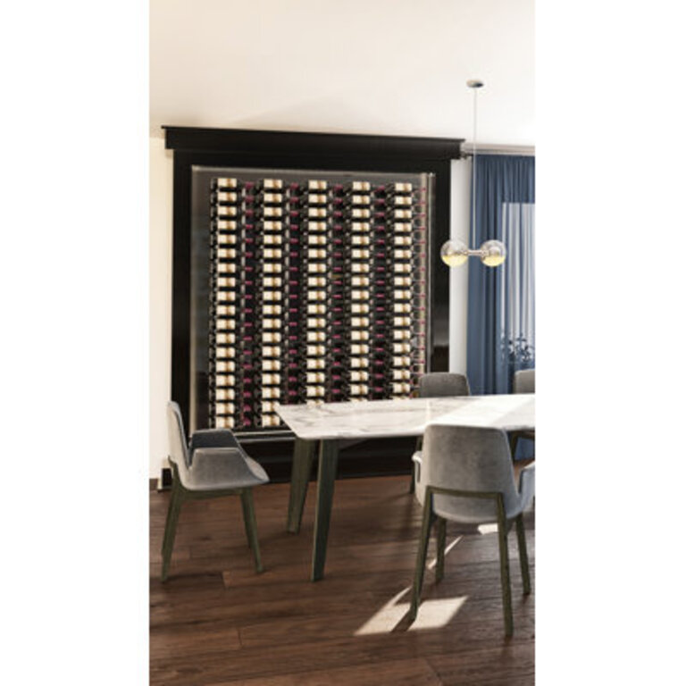 Indurial 72 Wall-Mounted Metal Wine Rack  Modular Label-Forward Display