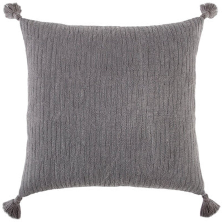 Colombina Embroidered Cotton Throw Pillow