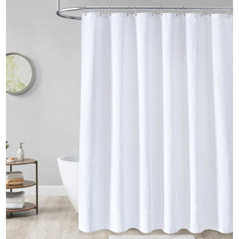 Sulmy Solid Color Shower Curtain with 12 Stainless Steel Hooks Included
