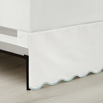Coastal Chic Scallop Wrap Around Bed Skirt