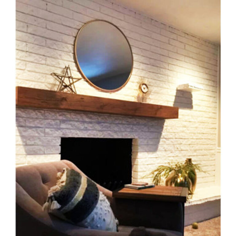 Midwood Hand Carved Rustic Pro Fireplace Mantel Shelf