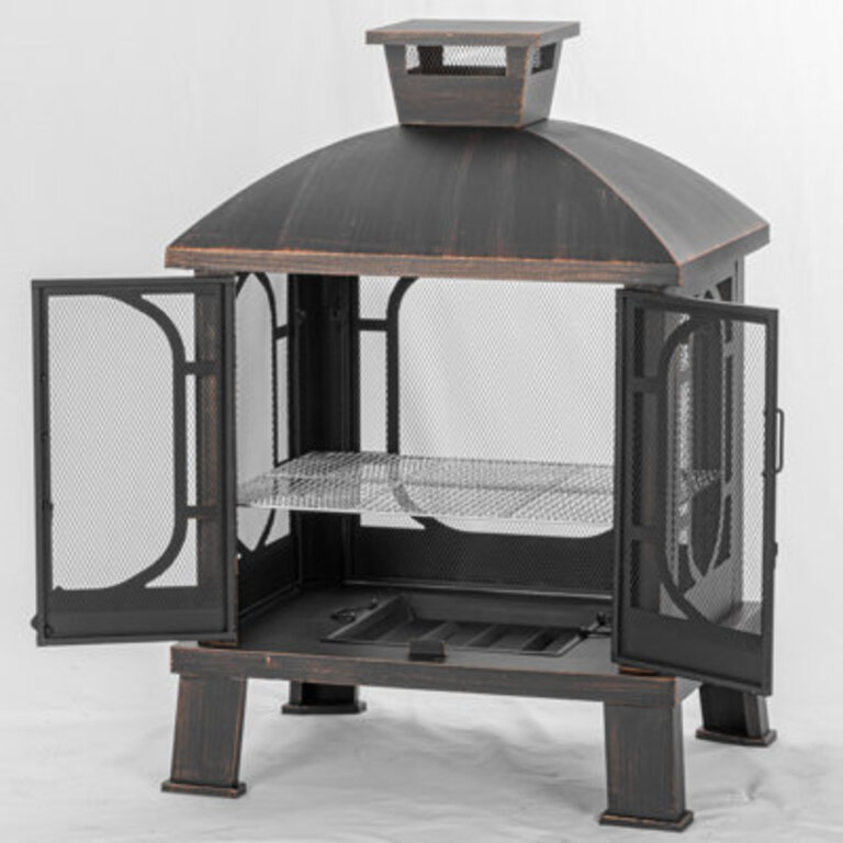 Sherlita 45 H x 31 W Wood Burning Fire Pit with Grill