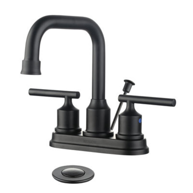 2-handle Bathroom Faucet with Drain Assembly