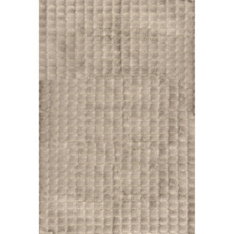 Jeni SuperiorWash Solid Faux Rabbit Machine Washable Area Rug