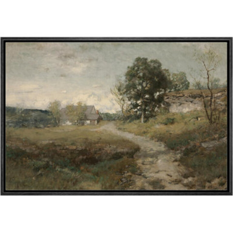 Rustic Countryside Country Village Rural Landscape Nature Farmhouse Framed Canvas Print Wall Art