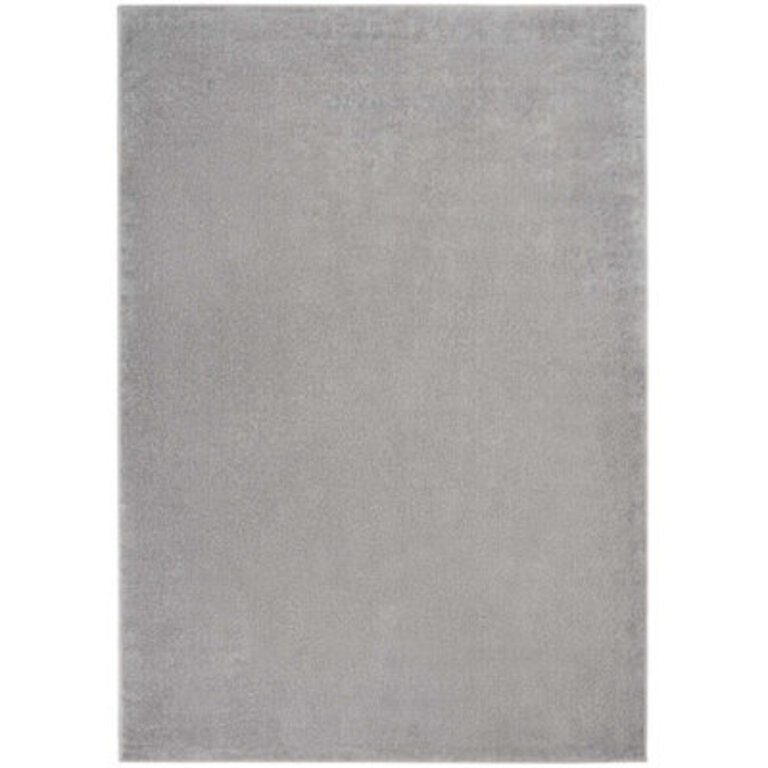 Mullican Sandy Solid SilverGrey Easy Care IndoorOutdoor Area Rug
