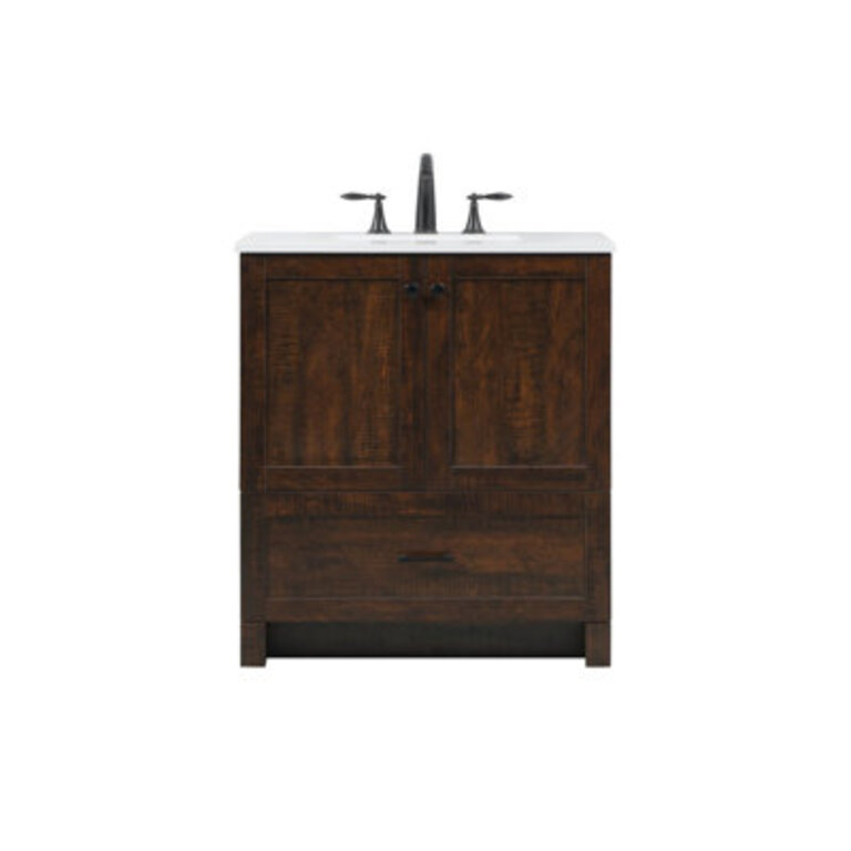 Soma 30 Single Bathroom Vanity with Engineered Marble Top