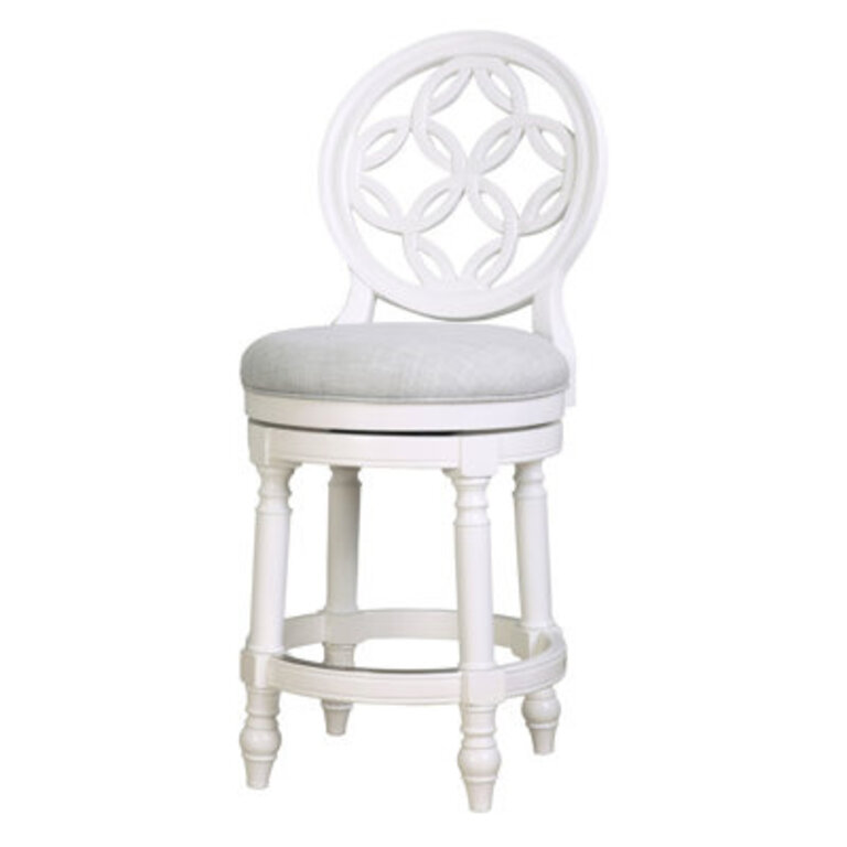 Sauer Swivel Upholstered Counter Stool with Solid Wood Frame