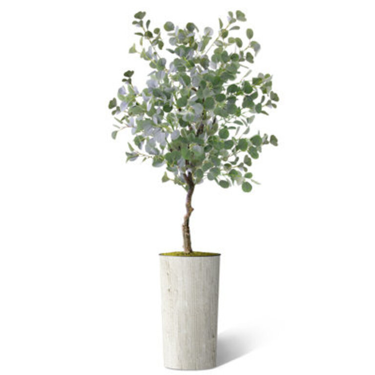 66 Faux Eucalyptus Tree in Planter