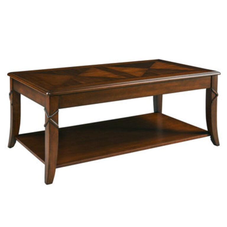 Waneta American Vintage Rectangular Cocktail Table Coffee Table with Storage