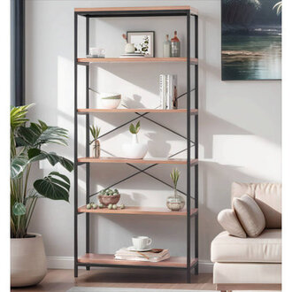 Aidann 709 H X 316 W Iron Standard Bookcase