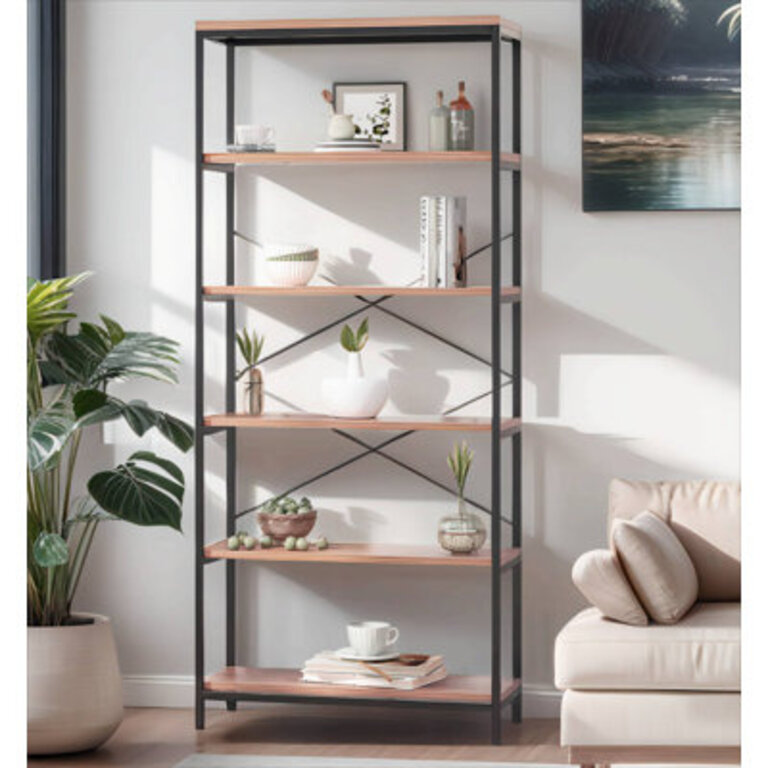 Aidann 709 H X 316 W Iron Standard Bookcase